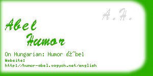abel humor business card
